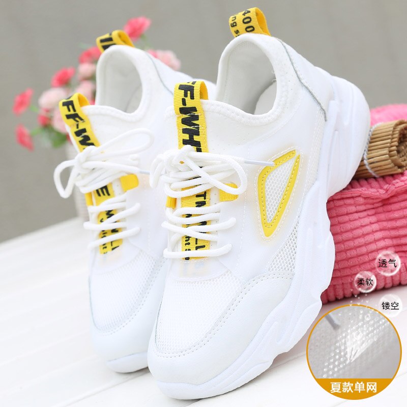Advbridge Female Autumn New Mesh Breathable Casual Sports Shoes White Korean Student Women Lolita Sneakers Anime Kawaii Cute Casual