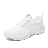 Advbridge Women's Knitted Sneakers Low Heels Women Vulcanized Shoes Lace Up Mesh Breathable Spring Autumn Female Running Shoe Casual