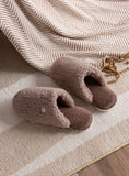 Advbridge Winter Warm Home Slippers Bowknot Cotton Shoes Cute Lovely Cartoon Indoor Bedroom House Women Men Lovers Fur Slides Slippers