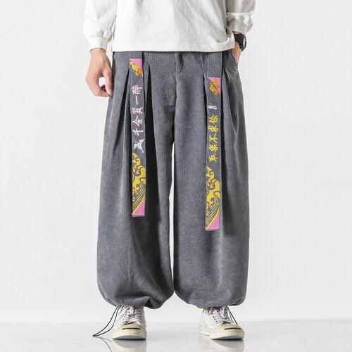 Advbridge Oversized Harem Pants for Men Japanese Fashion Trends Harajuku Streetwear Teens Baggy Cargo Trousers Loose Wide Leg Sweatpants