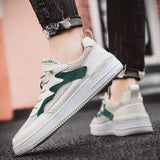 Advbridge Summer New Typical Style Men Casual Shoes Lace Up Mesh  White Board Shoes Shoes Comfortable Low-top Leather Breathable Sneakers