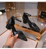 Advbridge New Summer  Sandals Female Chunky-Heel Wild Fashion Surest Tips in Her Big Code 41-43 Obesity Width Sandals