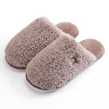 Advbridge Winter Warm Home Slippers Bowknot Cotton Shoes Cute Lovely Cartoon Indoor Bedroom House Women Men Lovers Fur Slides Slippers