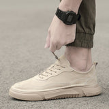 Advbridge Men Casual Shoes Leather Loafers Fashion Sneakers Men Shoes Retro Korean Shoe