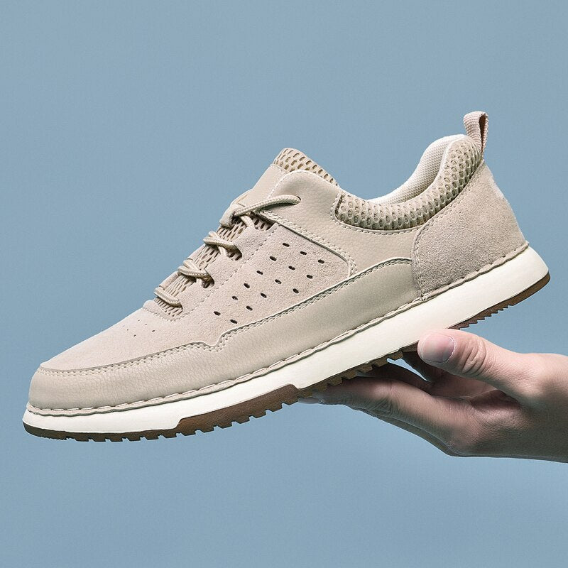 Advbridge Comfortable Men Sneakers Genuine Leather Casual Shoes Classic Slip-on Leisure Flats Fashion Korean Version Flats