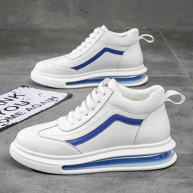 Air Cushion White Shoes Men Shoes New Best Genuine Leather Fashion Sneakers Wild Breathable Trend Youth Casual Shoes Men's Shoes