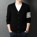 Advbridge Top Grade New Autum Winter Brand Fashion Knitted Men Cardigan Sweater Black Korean Casual Coats Jacket Mens Clothing S-3XL