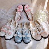 Advbridge Japanese jk uniform sweet lolita shoes vintage round head thick heel women shoes cute bowknot lace ruffle kawaii shoes loli cos