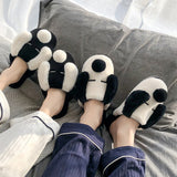 Advbridge Winter House Fur Slippers Warm Cotton Shoes Cute Lovely Cartoon Dog Indoor Bedroom Women Men Ladies Lovers Couple Furry Slippers