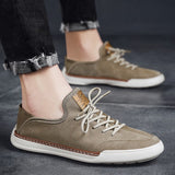 Advbridge Spring Summer New Handmade Genuine Leather  Men's Shoes Fashion Casual  Sneakers  Wild Flat  wear-resistant Men's Shoes