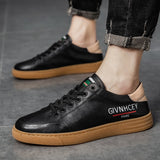 Advbridge 100% Cow Leather Casual Men Shoes Men Loafers Fashion Trendy Flat Shoes Black Soft Moccasins Shoes Korean version Sneakers