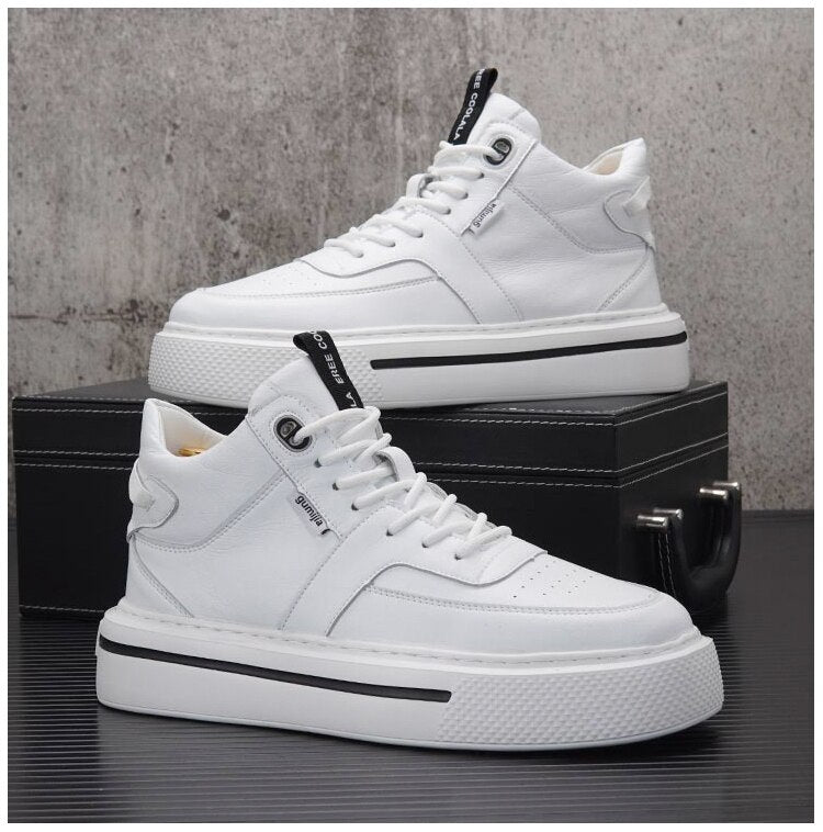 Advbridge Fashion Men Casual Shoes Sneakers High Tops Shoes Height Increasing Shoes ankle boots