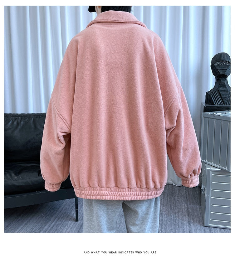 Advbridge Reflective Article Zip Up Sweatshirts for Men Korean Fashion Trends Fleece Clothing Teenage High Quality Oversized Streetwear