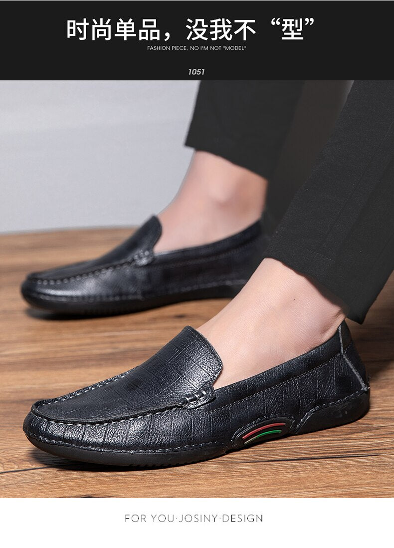 Advbridge spring and autumn new cowhide men's leather fashion casual shoes all-match business shoes driving shoes wedding shoes