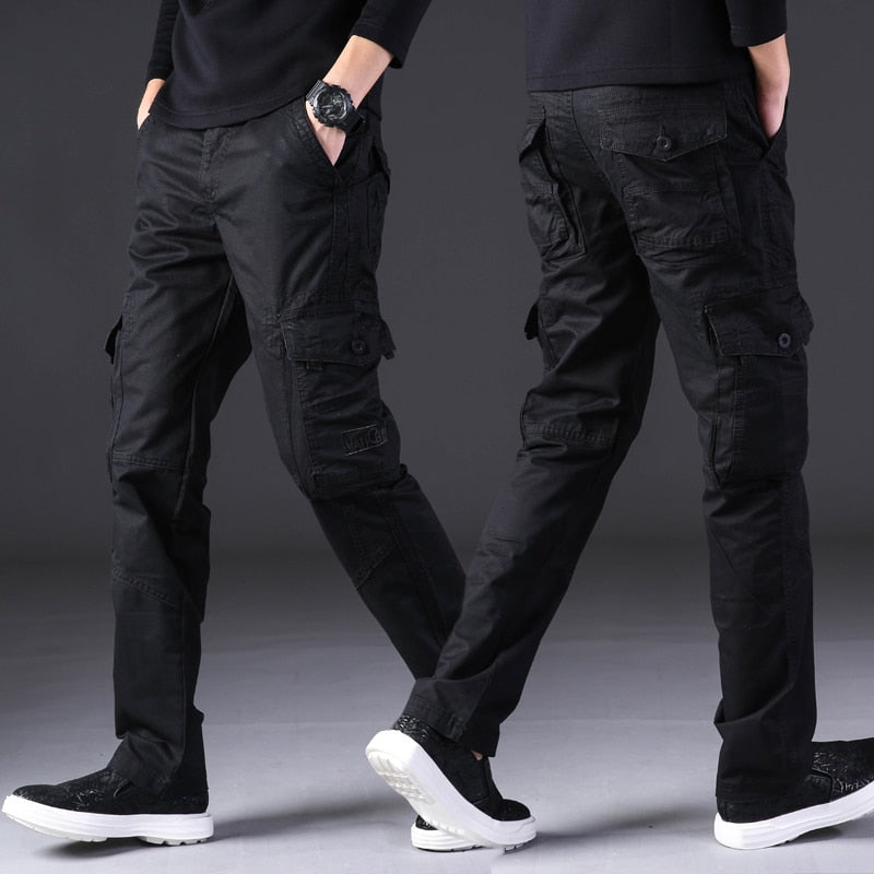 Advbridge New men cargo pants mens Loose fit army tactical pants Multi-pocket trousers straight cut pantalon homme Male Military Overalls