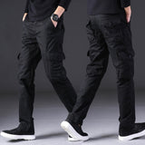 Advbridge Mens Military Cargo Pants Men Overalls Army Green Gray Cotton Men Loose Multi-Pockets Straight fit Men's Casual Trousers Homme