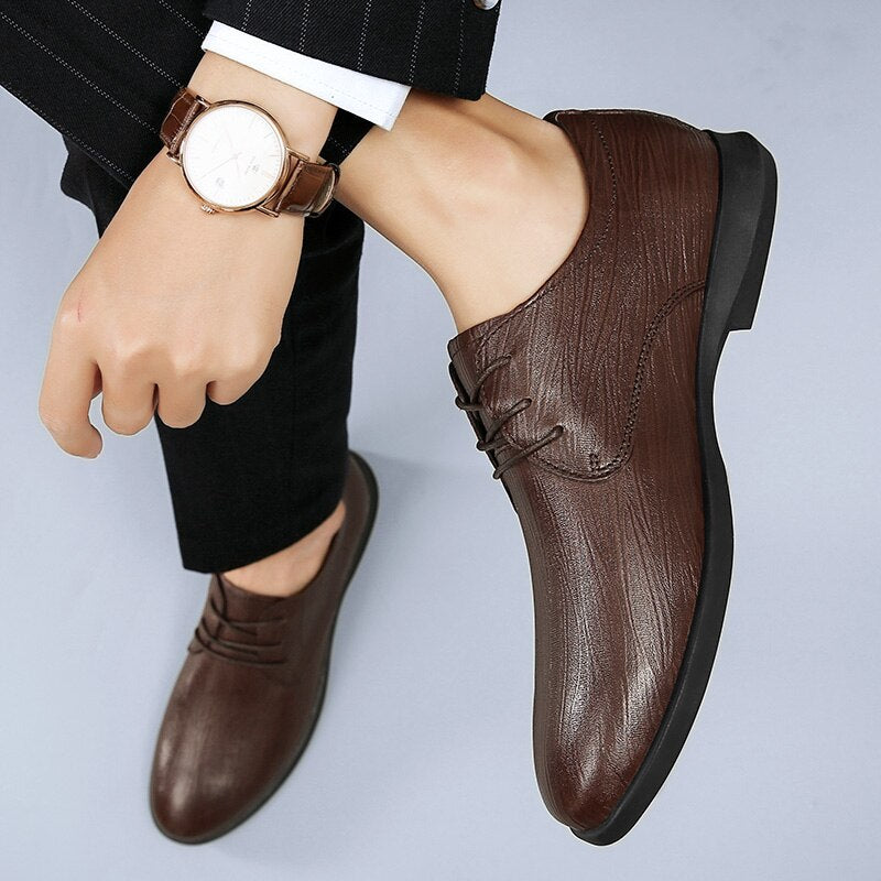 Advbridge Luxury Brand Men Shoes Casual Leather Spring Autumn Winter Fashion Men Flats Comfortable Office Men Dress Shoes