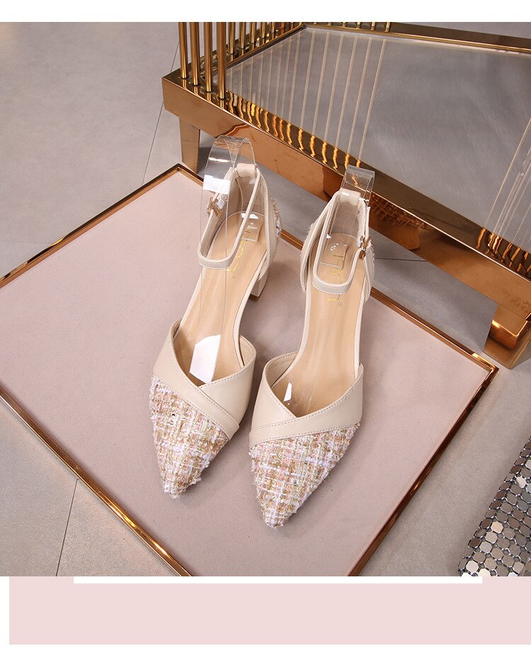 Advbridge New Summer  Sandals Female Chunky-Heel Wild Fashion Surest Tips in Her Big Code 41-43 Obesity Width Sandals