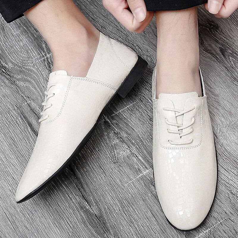 Advbridge Newest Formal Shoes Dress Fashion Men Loafers Genuine Leather Oxford Shoes for Men Moccasins Wedding Shoes Male Driving Flats