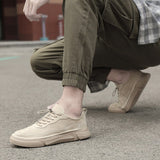 Advbridge Men Casual Shoes Leather Loafers Fashion Sneakers Men Shoes Retro Korean Shoe