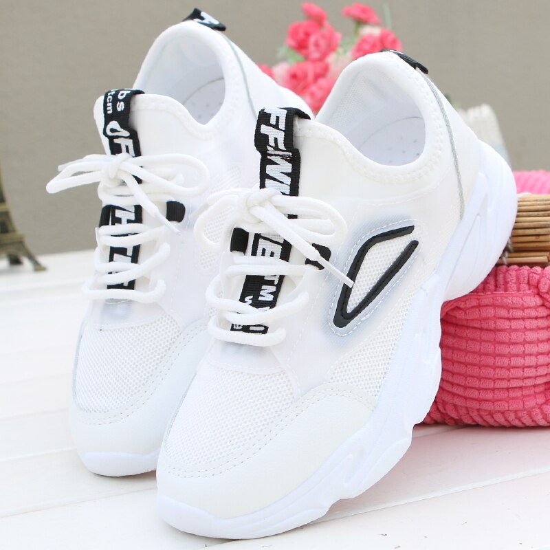 Advbridge Female Autumn New Mesh Breathable Casual Sports Shoes White Korean Student Women Lolita Sneakers Anime Kawaii Cute Casual