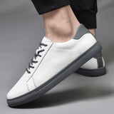 Advbridge Men shoes Men's Trend Genuine Leather  Fashion Casual Sneakers white Wild breathable Non-slip wear-resistant Board Shoes