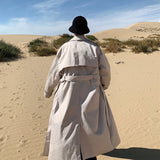 Advbridge Male Autumn Cloak Trench Coat Japanese style New Fashion Mens Trenchcoat Casual Solid Loose Overcoat Long Coat Windbreaker