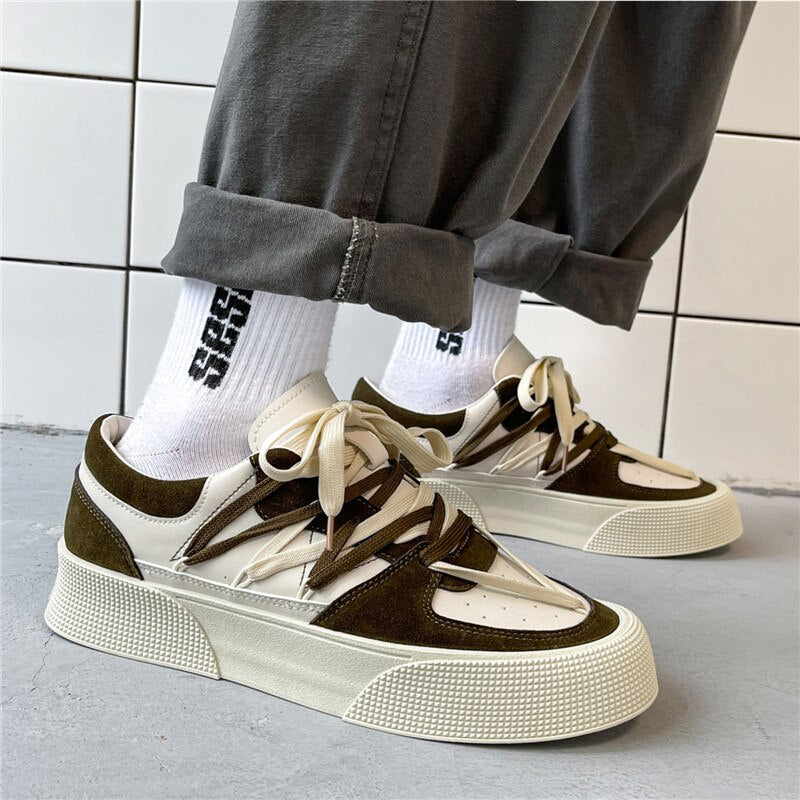 Advbridge Brand Chunky Sneakers Fashion Men Canvas Shoes Mixed Colors Breathable Mens Casual Shoes New Luxury Men Vulcanize Shoes