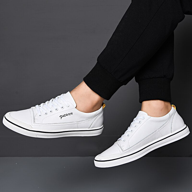 Advbridge men Casual Shoes White genuine Leather Shoes Men Breathable fashion Shoes Sneakers Loafers Men's Moccasins Chaussure Homme