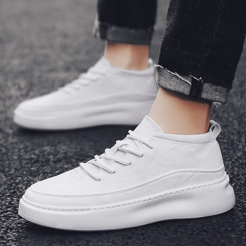 Advbridge Men Leather Shoes Genuine Leather Spring Autumn Casual Shoe Male Sneakers White Fashion Walking Footwear chaussure homme