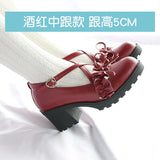 Advbridge Japanese College Mori Girl Jk Uniform Pu Leatehr Platform Lolita Gothic Round Head Mary Jane Lolita Shoes Plus Velvet Anime Girl