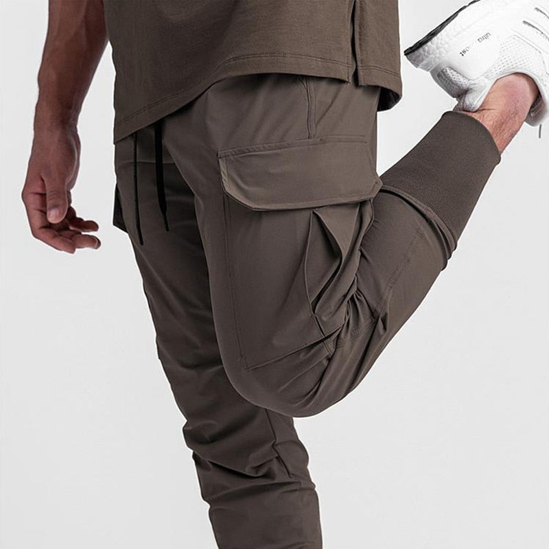 Advbridge Men's Quick Drying Gym Running Jogging Pants Joggers Sweatpants Long Trousers Fitness Sport Training Casual Cargo Pants Male