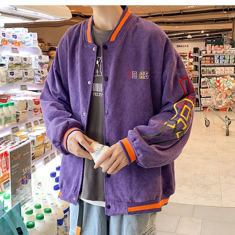 Advbridge Colorful Varsity Jacket for Teenage Korean Fashion Trends Loose Clothing Mens Letter Embroidery Baseball Coat Vintage Streetwear