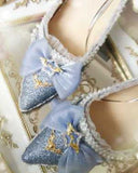 Advbridge princess daily japanese high heel vintage lace bowknot bandage kawaii shoes cosplay loli women shoes Lolita shoes sweet