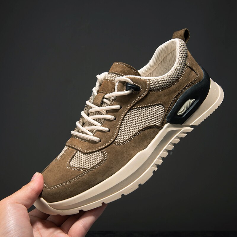 Advbridge Men Sneakers Fashion Oxford Casual Shoes Men Comfortable Lace Up Leather Men Shoes Breathable Fashion Sneakers