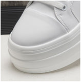 Advbridge New White Leather Men Casual Shoes fashion Platform Sneakers Trainers Height Increasing Shoes Chaussure Homme