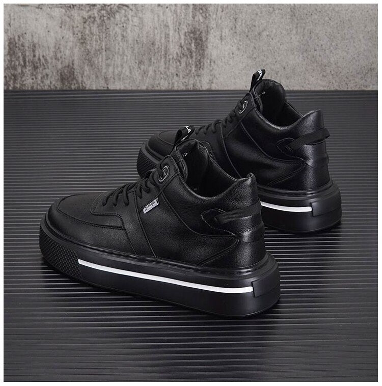 Advbridge Fashion Men Casual Shoes Sneakers High Tops Shoes Height Increasing Shoes ankle boots