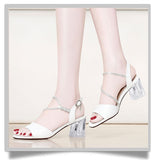 Advbridge Sandals Women's Fashion Style Summer New Luxury Heel Women's Fashion Crystal Heel Women's Shoes