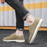 Advbridge Men's Suede Leather Sneakers Fashion Khaki Casual Shoe Male Walking Shoes High Quality Office Oxford Shoes for Men Loafers