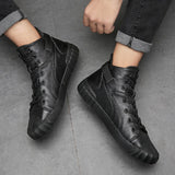 Advbridge Men casual shoes Hip-hop highloafers spring autumn men moccasins shoes genuine leather men's flats shoes Autumn And Winter