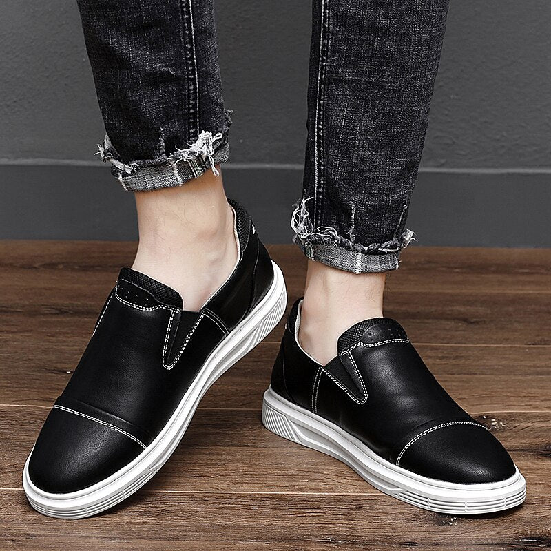 Advbridge Men Genuine Leather Dress Shoes Mens Casual Shoes Luxury Brand Moccasins Loafers Men Fashion Sneakers Men Shoes