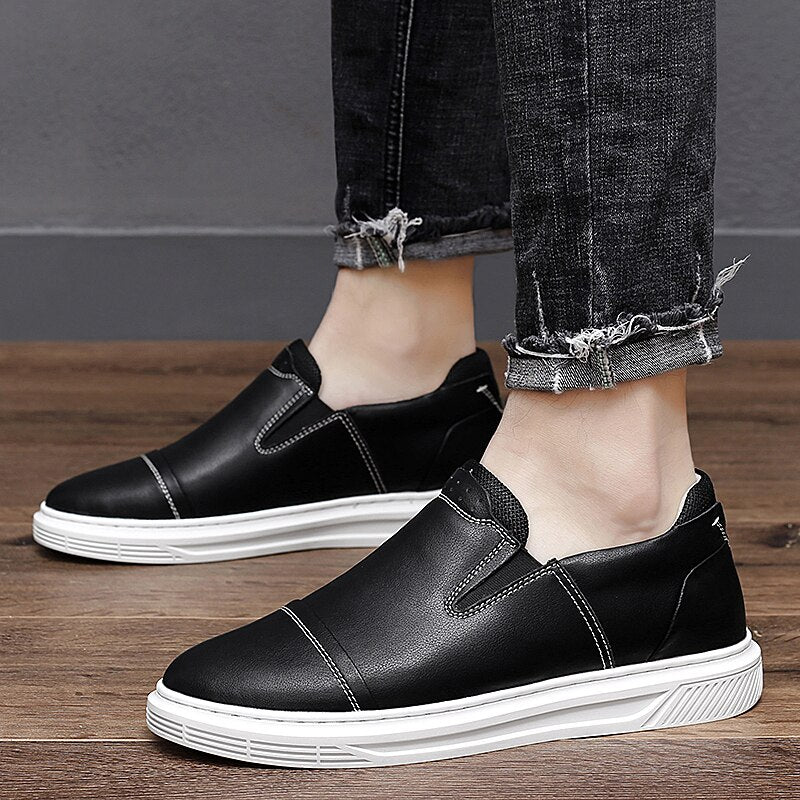 Advbridge Men Genuine Leather Dress Shoes Mens Casual Shoes Luxury Brand Moccasins Loafers Men Fashion Sneakers Men Shoes