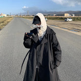 Advbridge Male Autumn Cloak Trench Coat Japanese style New Fashion Mens Trenchcoat Casual Solid Loose Overcoat Long Coat Windbreaker