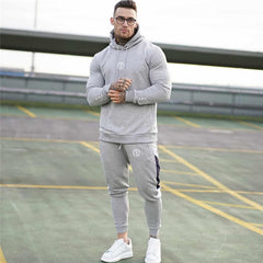 Advbridge Running sports track suit men&#39;s sportswear suit sweatshirt + sports pants gym fitness hoodie pants suit jogging clothing