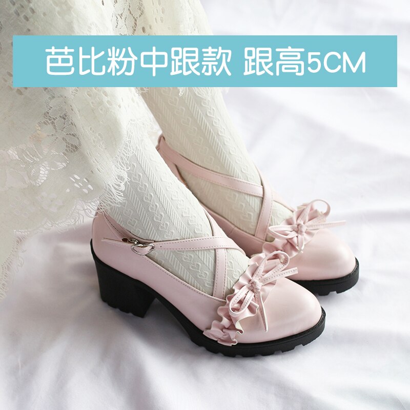 Advbridge Japanese College Mori Girl Jk Uniform Pu Leatehr Platform Lolita Gothic Round Head Mary Jane Lolita Shoes Plus Velvet Anime Girl