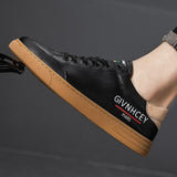 Advbridge 100% Cow Leather Casual Men Shoes Men Loafers Fashion Trendy Flat Shoes Black Soft Moccasins Shoes Korean version Sneakers