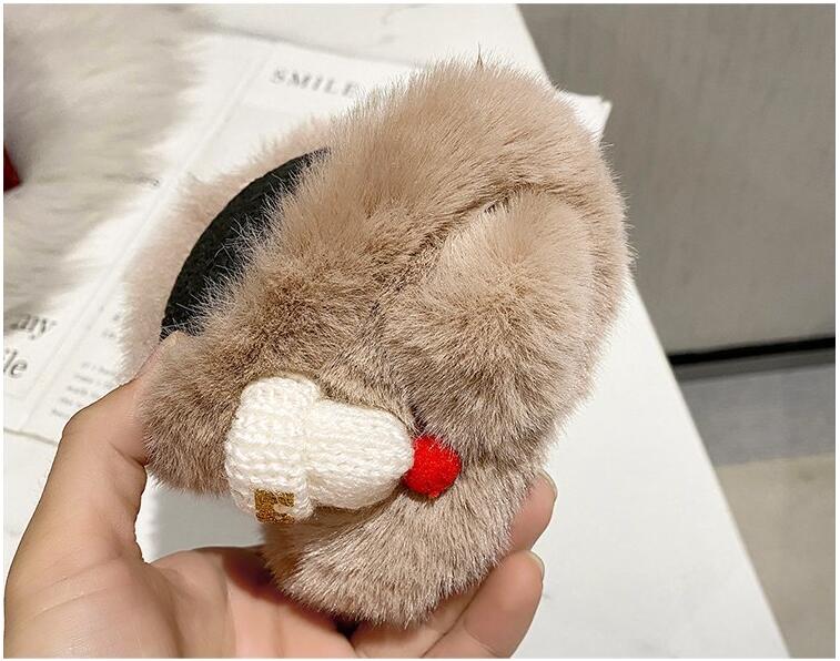 Advbridge Christmas Slippers Women Soft Faux Fur Cross Indoor Floor Slides Ladies Warm Fluffy Outdoor Slippers Female Cozy Shoes Flip Flop