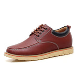 Advbridge Spring and autumn new men's leather casual shoes Korean soft-soled shoes all-match tooling shoes business shoes