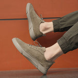 Advbridge Men Casual Shoes Leather Loafers Fashion Sneakers Men Shoes Retro Korean Shoe