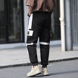 Advbridge Men's Loose Hip Hop Style Casual Pants Korean Black/green Joggers Sweatpants Trendy Overalls Fashion Pocket Trousers M-5XL